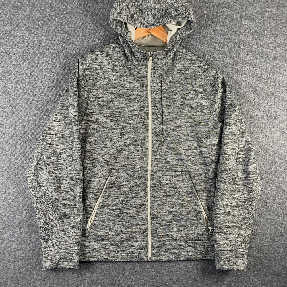 Lululemon City Sweat Zip Hoodie Men Large Gray Full Zip Performance Stretch